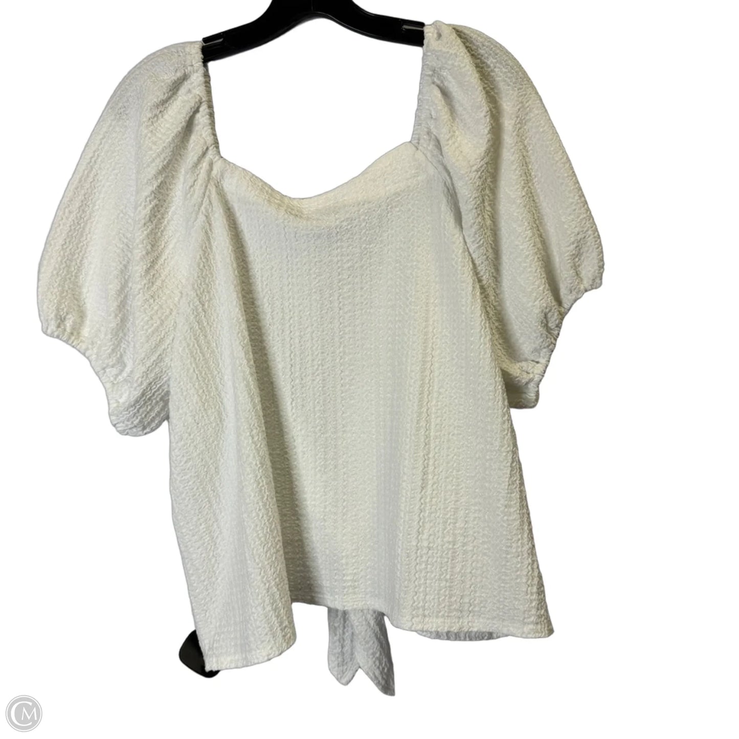 Top Short Sleeve By Loft In White, Size: Xl