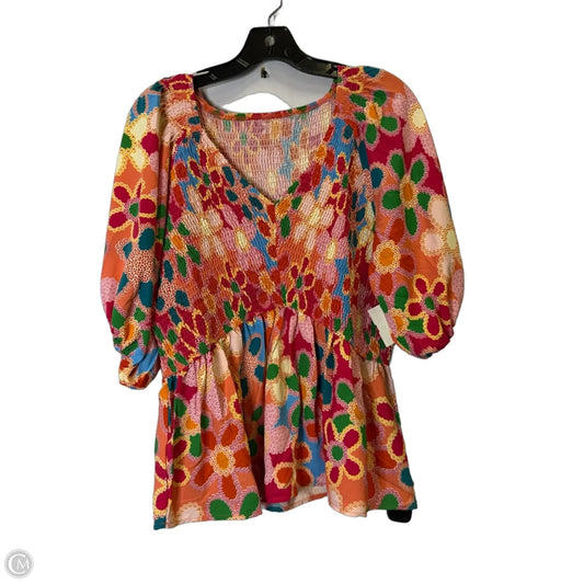 Top Short Sleeve By Clothes Mentor In Multi-colored, Size: Xl