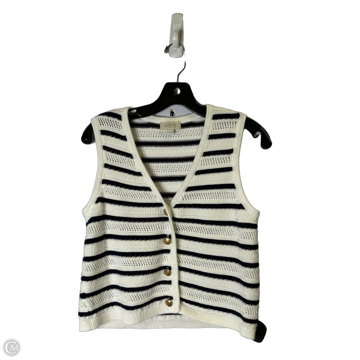 Vest Other By Loft In Striped Pattern, Size: M