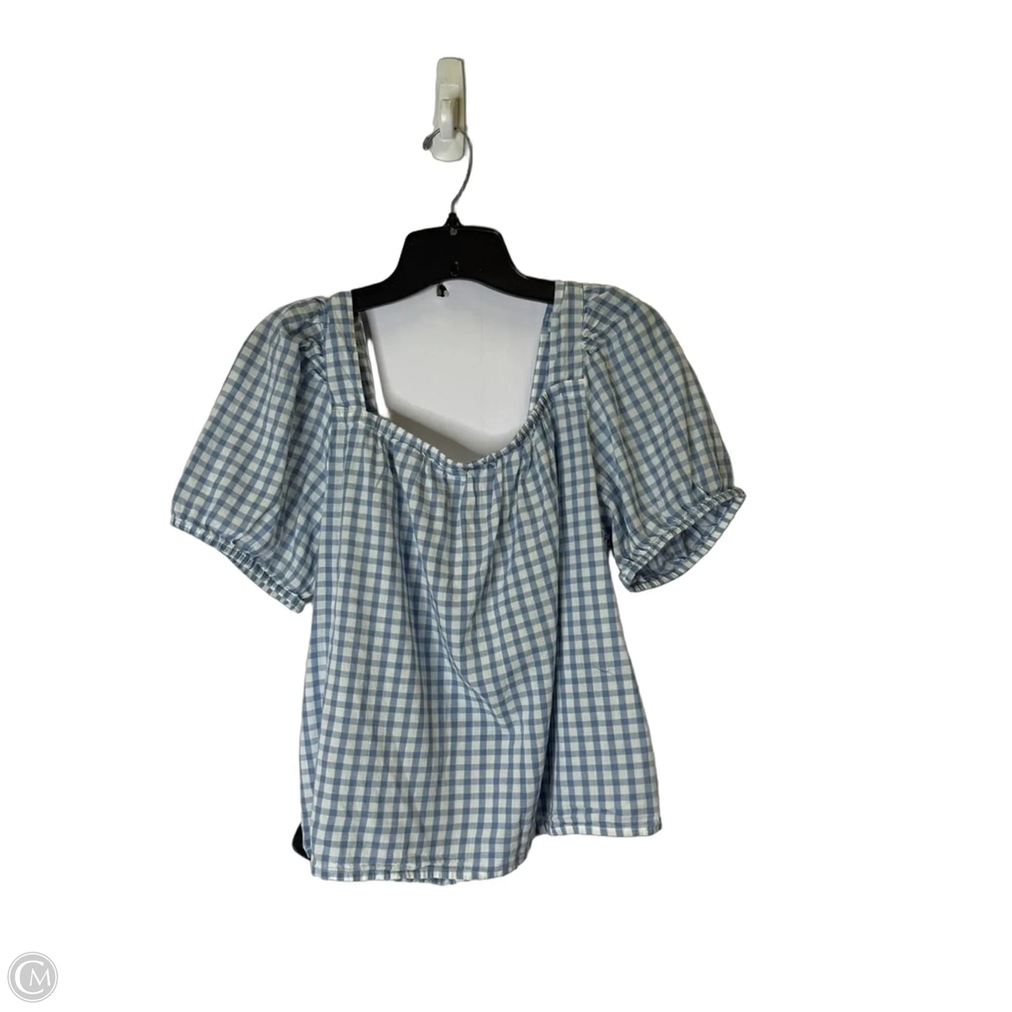 Top Short Sleeve By Gap In Blue & White, Size: M