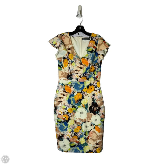 Dress Casual Midi By Clothes Mentor In Multi-colored, Size: 4