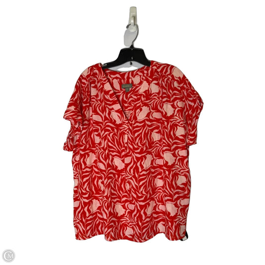 Top Short Sleeve By Style And Company In Red, Size: Xxl