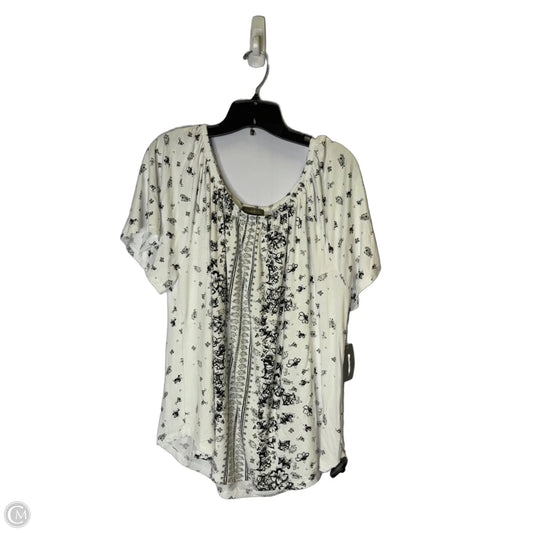 Top Short Sleeve By Style And Company In White, Size: Xxl