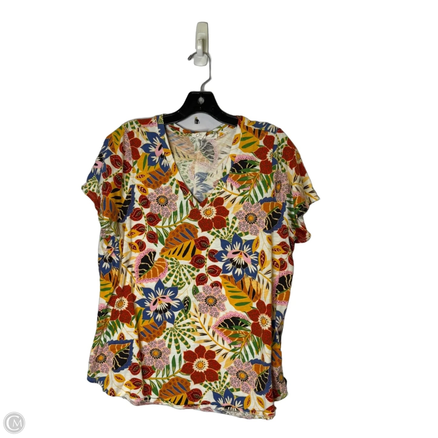 Top Short Sleeve By C And C In Multi-colored, Size: 1x