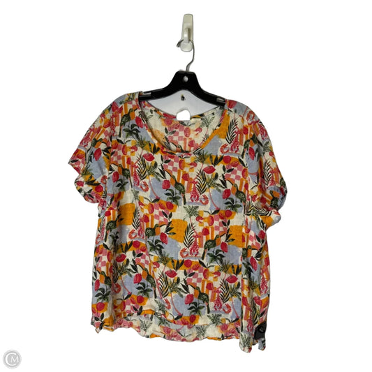 Top Short Sleeve By C And C In Multi-colored, Size: 2x