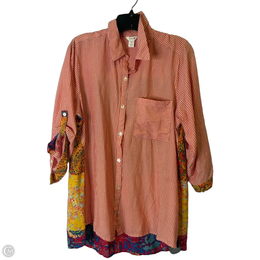 Top Short Sleeve By Intro In Orange, Size: 1x
