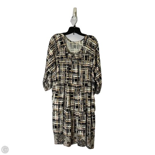 Dress Casual Short By Isaac Mizrahi Live Qvc In Black & Grey, Size: 2x
