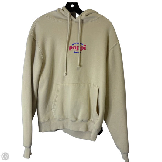 Sweatshirt Hoodie By Clothes Mentor In Cream, Size: M