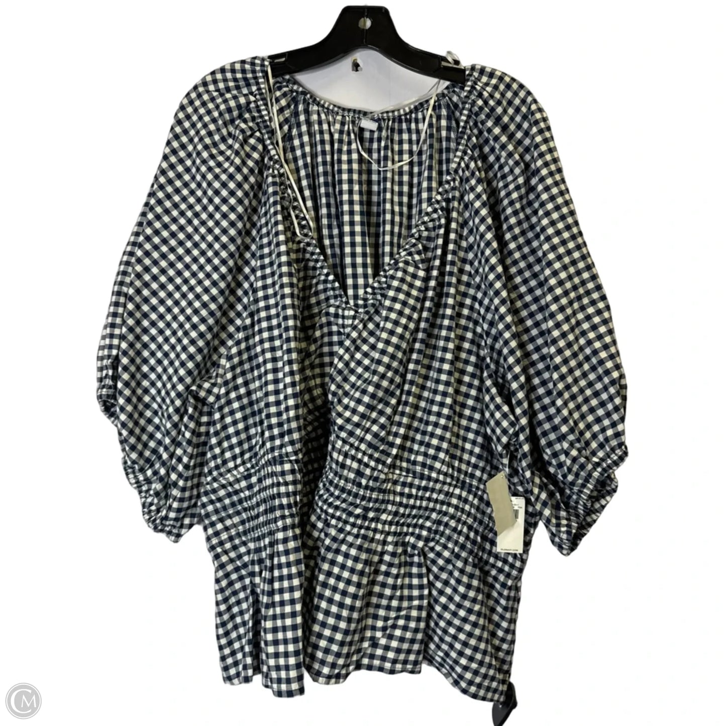 Top Short Sleeve By Old Navy In Blue & White, Size: 4x