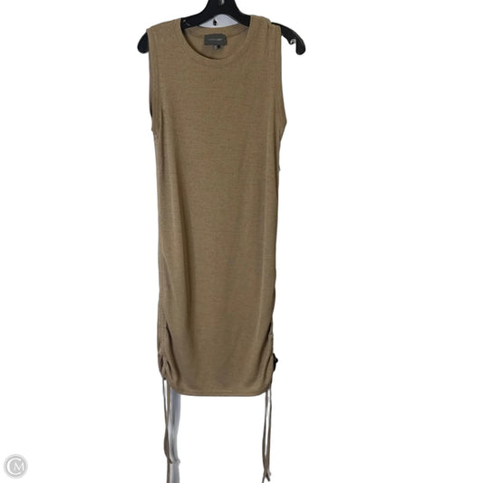 Dress Casual Midi By Clothes Mentor In Tan, Size: M