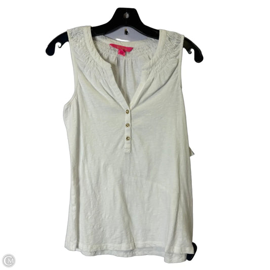 Top Sleeveless By Cmb In White, Size: S