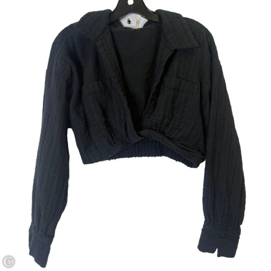Top Long Sleeve By Free People In Black, Size: S