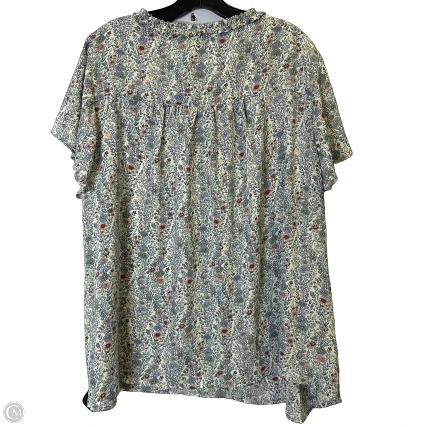 Top Short Sleeve By Rose And Olive In Floral Print, Size: 3x