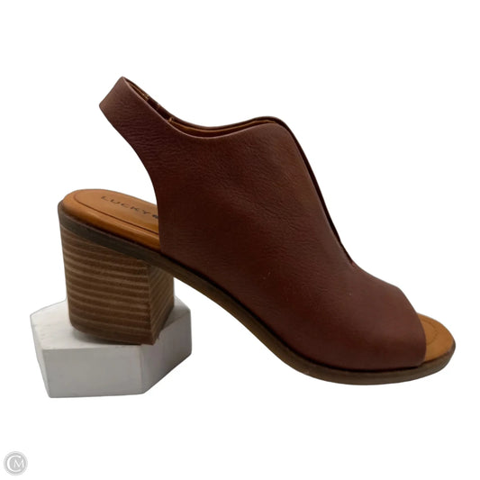 Shoes Heels Block By Lucky Brand In Brown, Size: 7.5