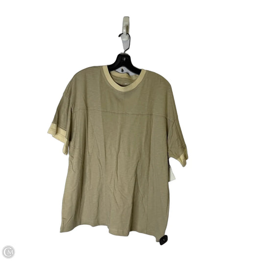 Top Short Sleeve By Aerie In Taupe, Size: S