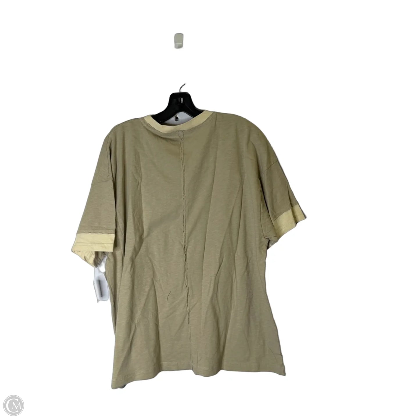 Top Short Sleeve By Aerie In Taupe, Size: S