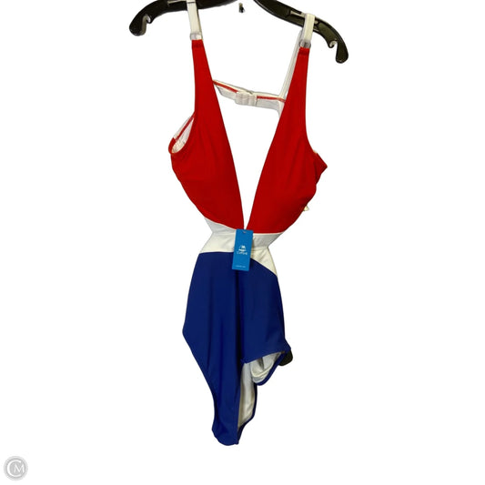 Swimsuit By Cupshe In Blue & Red & White, Size: Xl