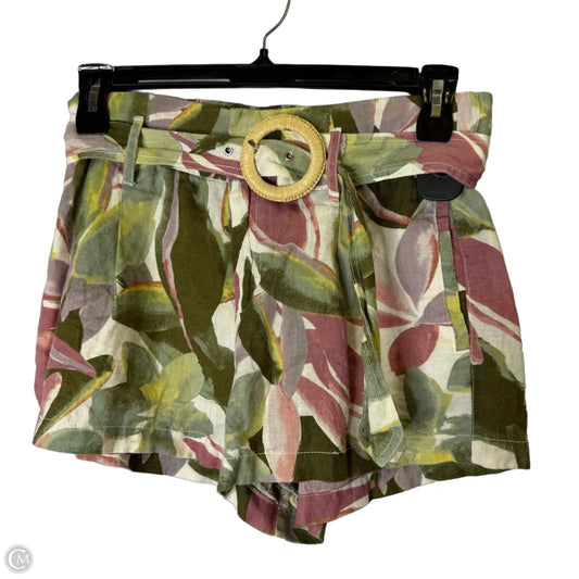 Shorts By Tahari In Green & Pink, Size: M