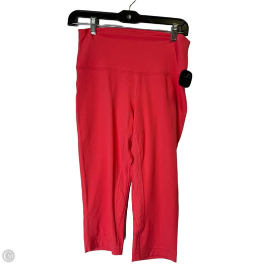 Athletic Capris By Lululemon In Pink, Size: 8