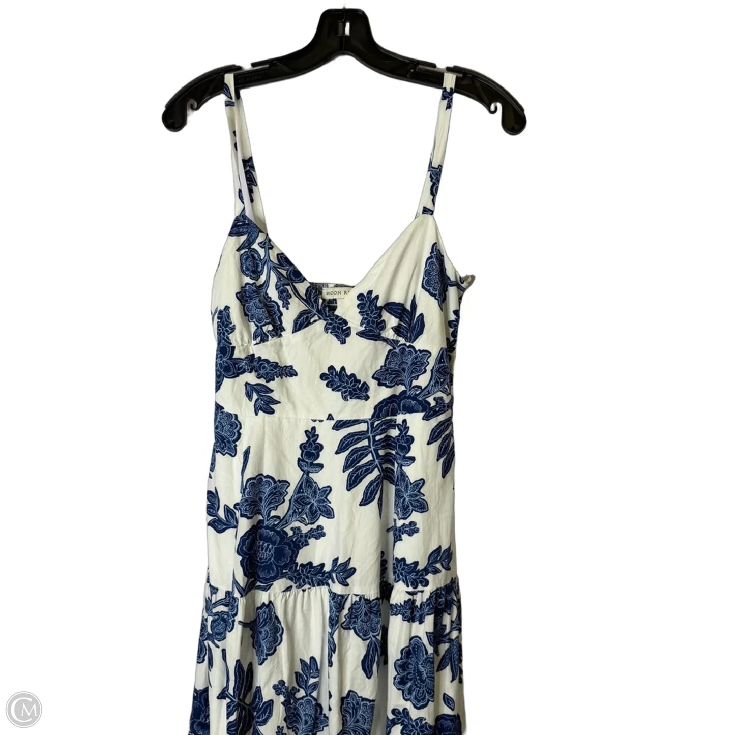 Dress Casual Midi By Moon River In Blue & White, Size: S