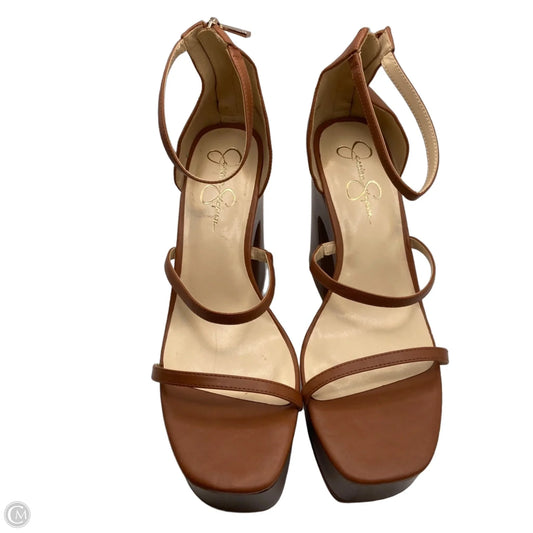Shoes Heels Block By Jessica Simpson In Tan, Size: 11