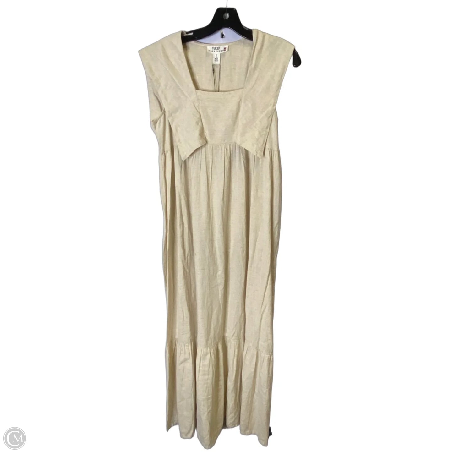 Dress Casual Maxi By Clothes Mentor In Cream, Size: L