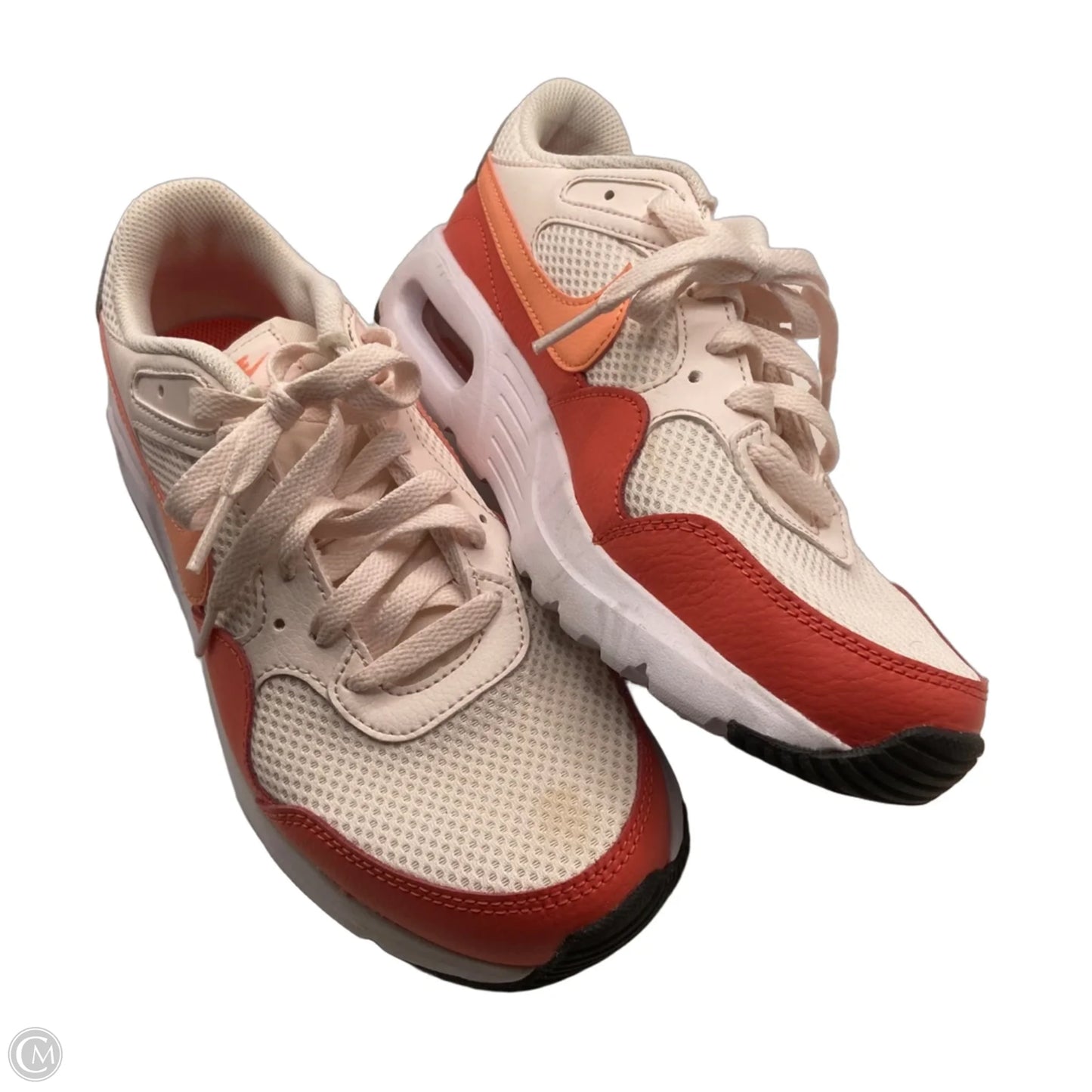 Shoes Sneakers By Nike In Orange & White, Size: 8.5