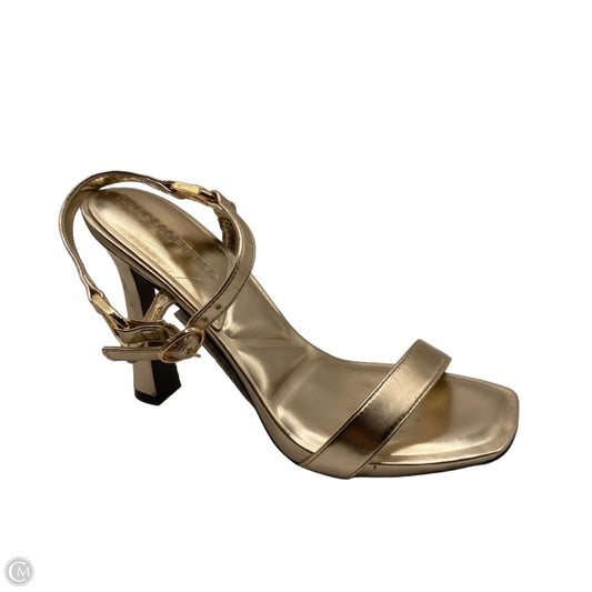 Shoes Designer By Karl Lagerfeld In Gold, Size: 7