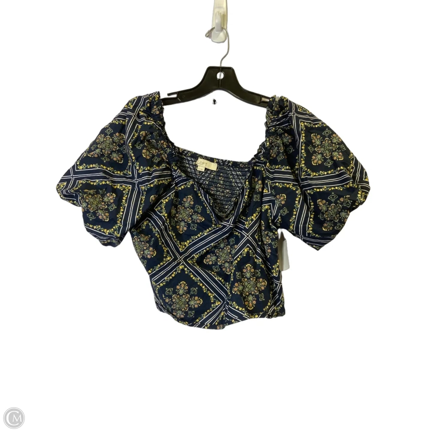 Top Short Sleeve By Loft In Blue, Size: Xl