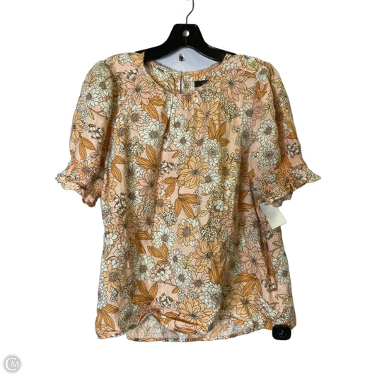 Top Short Sleeve By J. Crew In Orange, Size: L