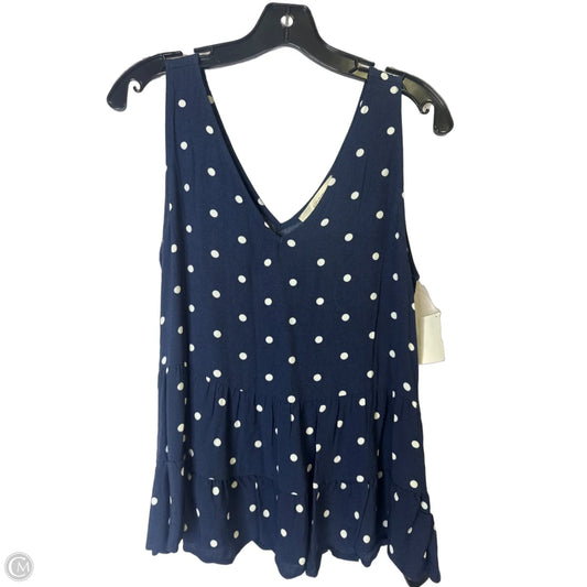 Top Sleeveless By Loft In Polkadot Pattern, Size: S