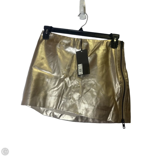 Skirt Mini & Short By Future Collective In Gold, Size: S