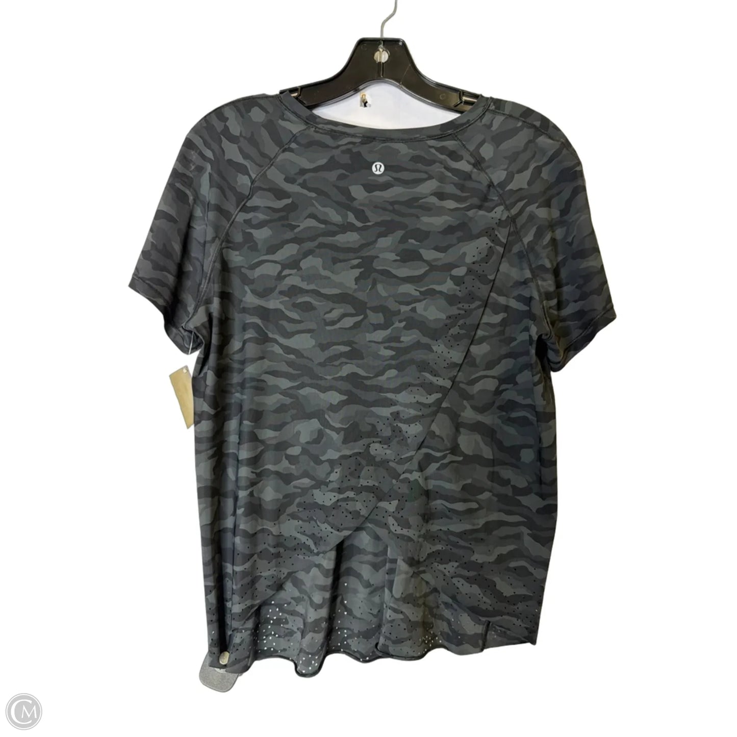 Athletic Top Short Sleeve By Lululemon In Camouflage Print, Size: M
