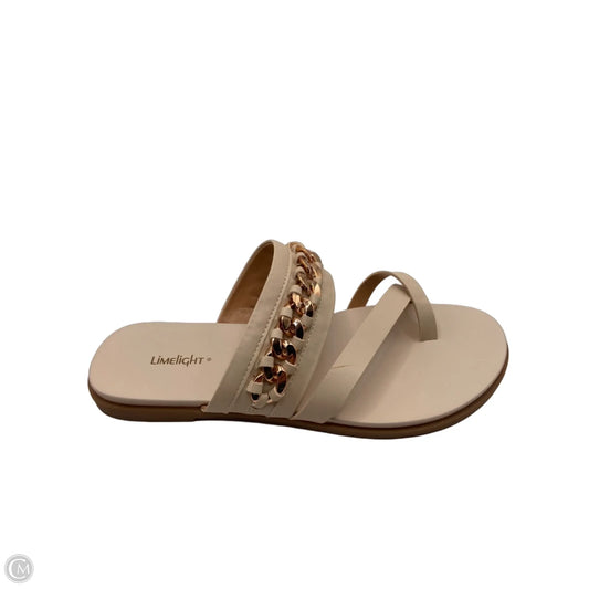 Sandals Flats By Limelight In Cream, Size: 8