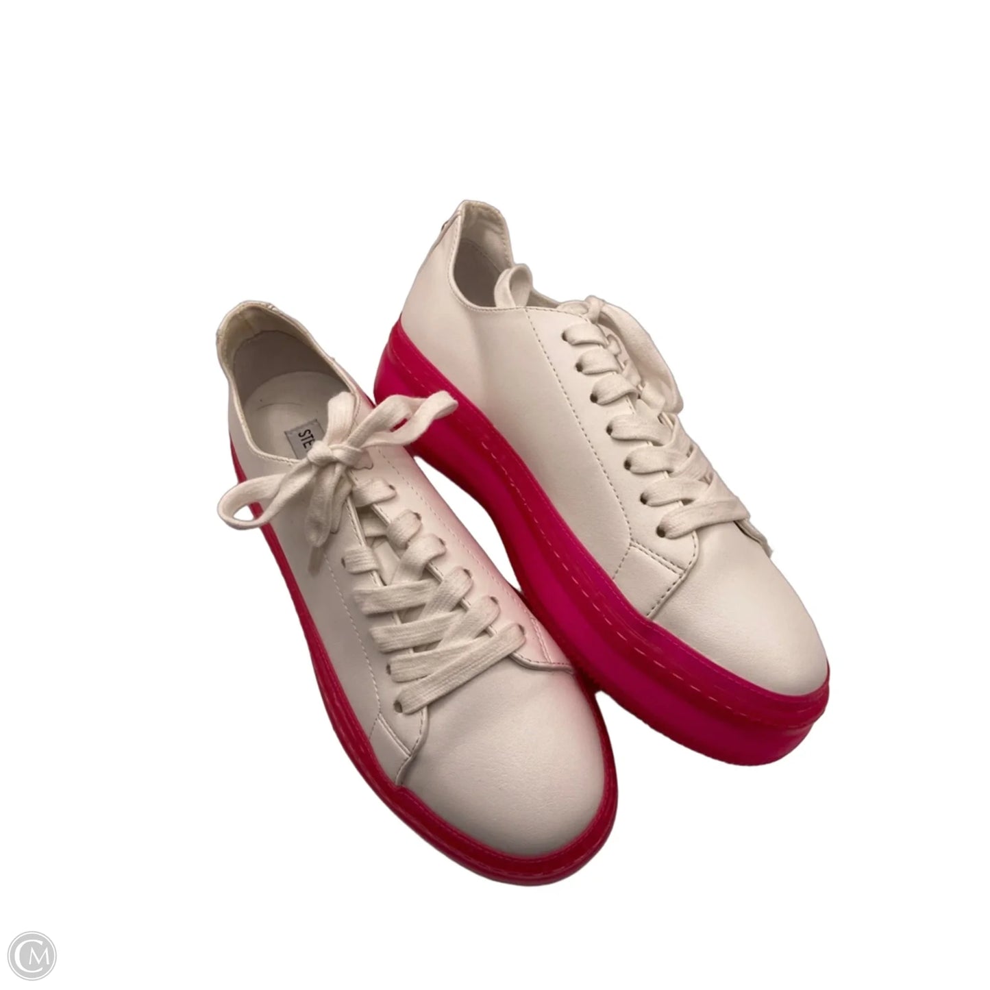 Shoes Heels Platform By Steve Madden In Pink & White, Size: 8