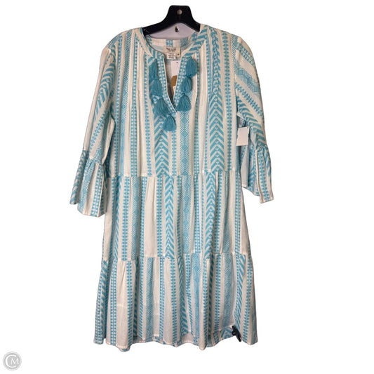 Dress Casual Short By Clothes Mentor In Blue & White, Size: M