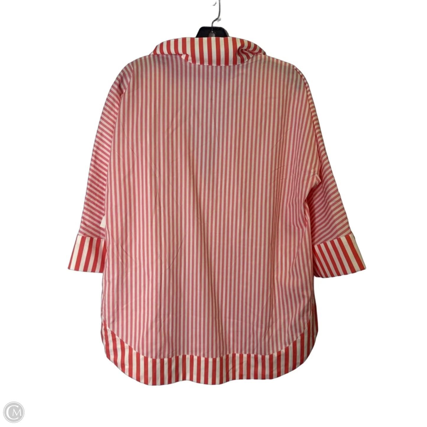 Top Short Sleeve By Talbots In Striped Pattern, Size: M