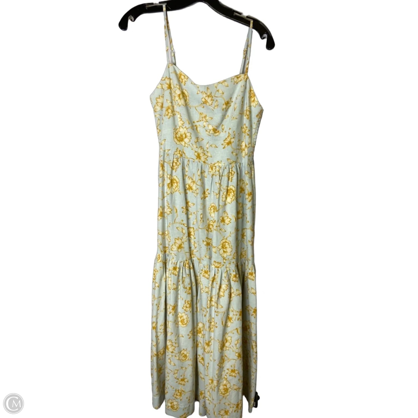 Dress Casual Maxi By Cmc In Blue & Yellow, Size: S