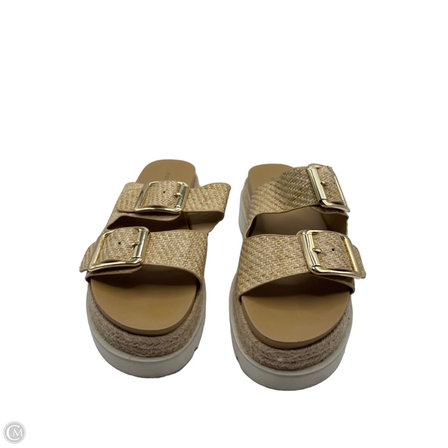 Sandals Heels Platform By Madden Girl In Tan, Size: 8
