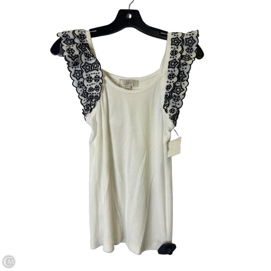 Top Sleeveless By Loft In White, Size: S