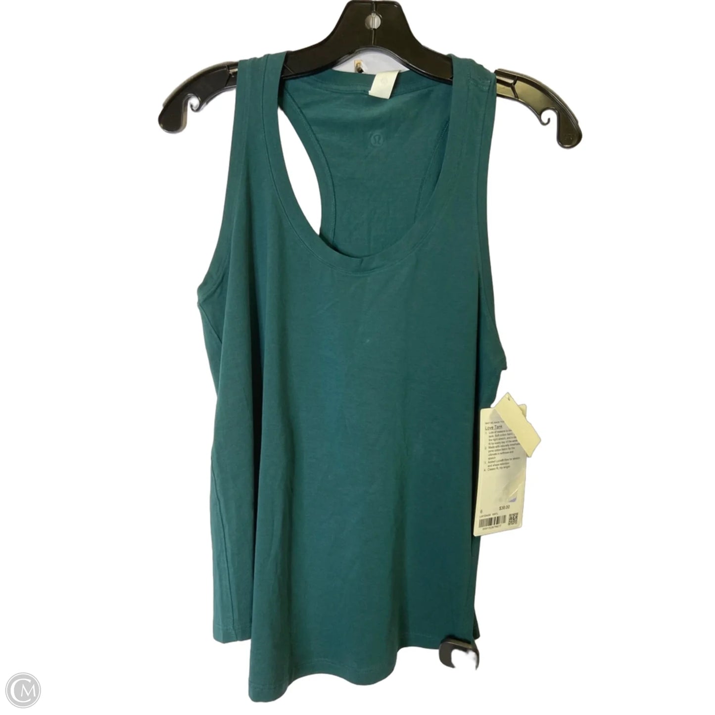 Athletic Tank Top By Lululemon In Teal, Size: 6