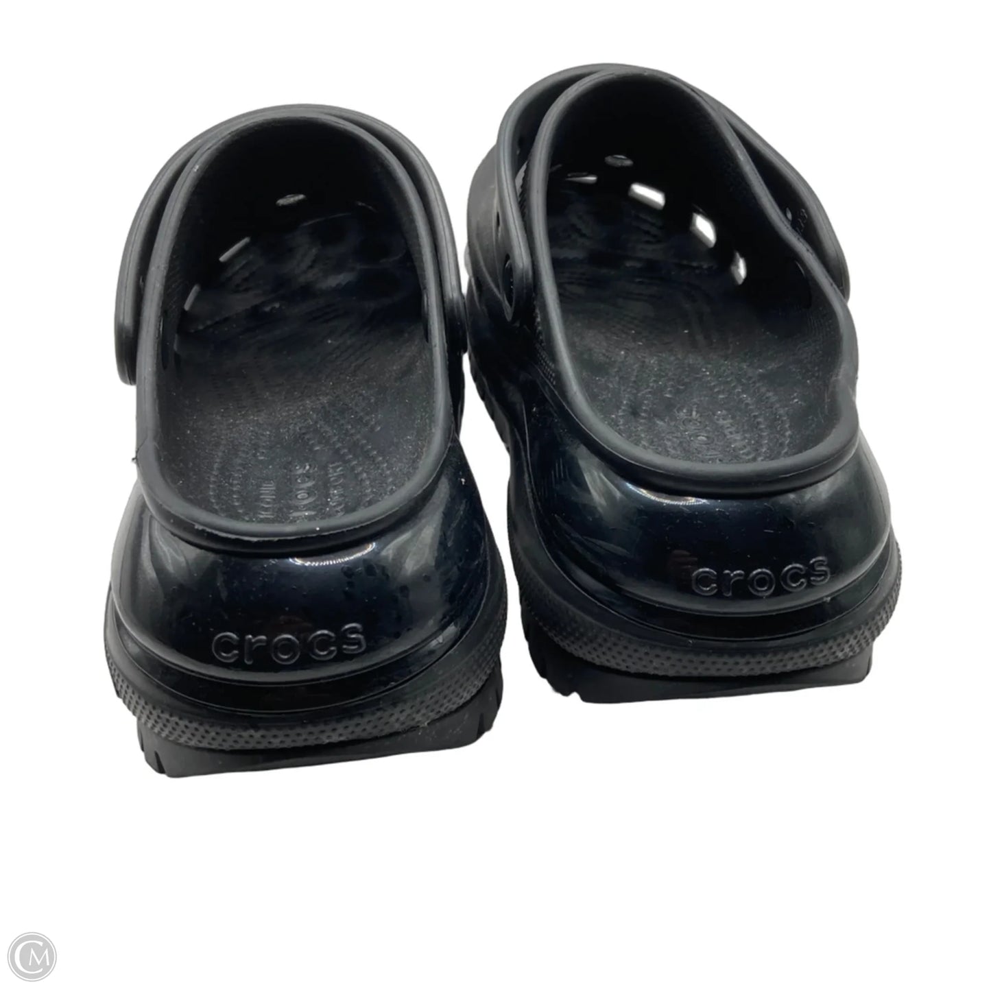 Shoes Heels Platform By Crocs In Black, Size: 10