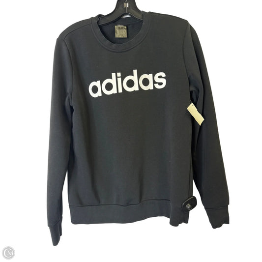 Athletic Sweatshirt Crewneck By Adidas In Black, Size: M