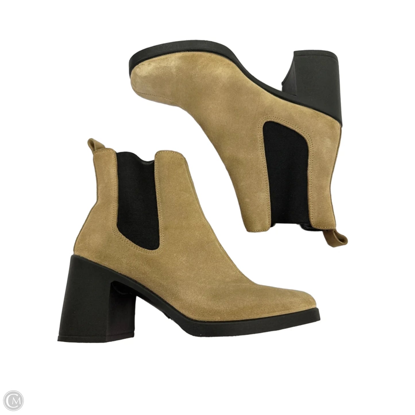 Boots Ankle Heels By Steve Madden In Tan, Size: 9