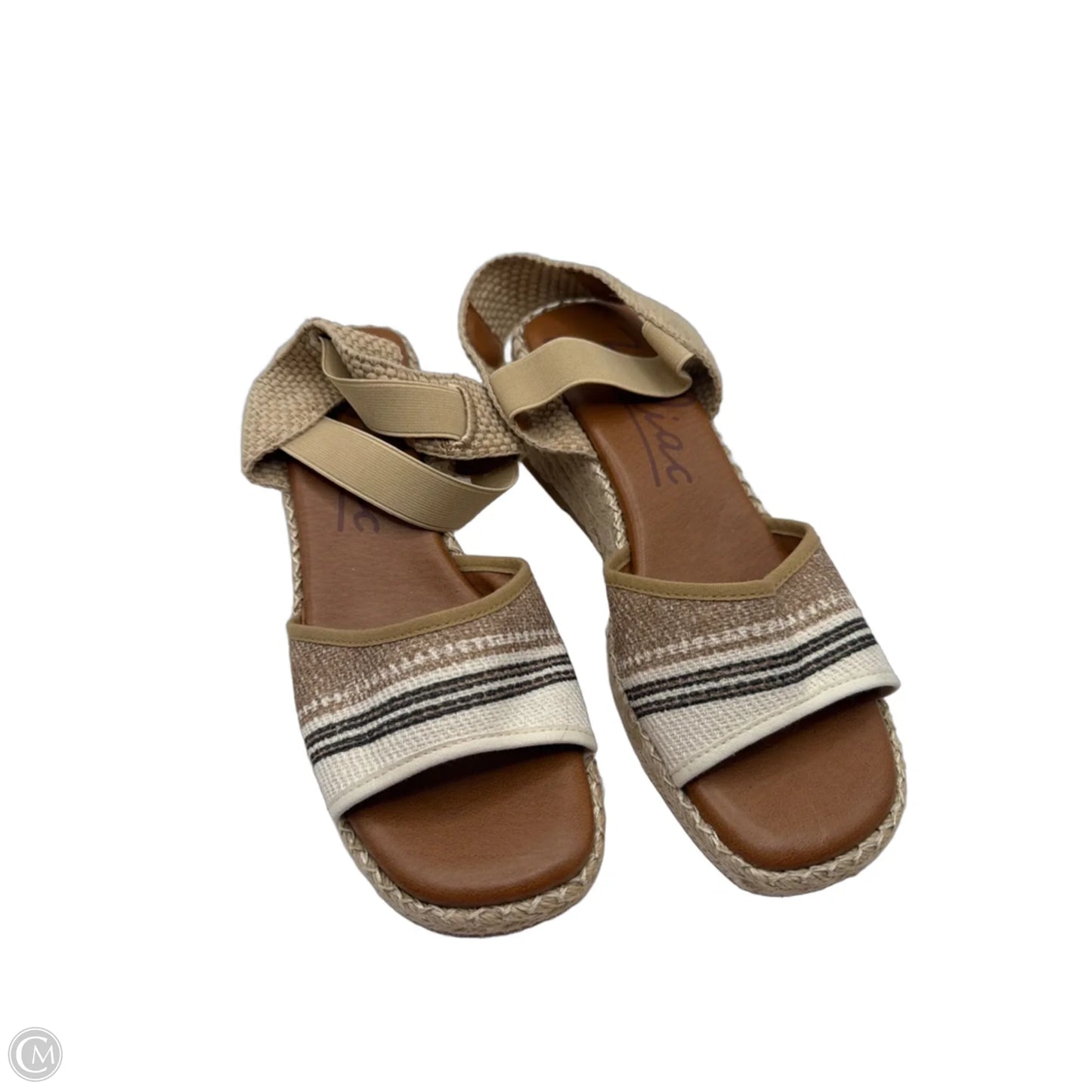 Sandals Heels Wedge By Zodiac In Tan, Size: 10