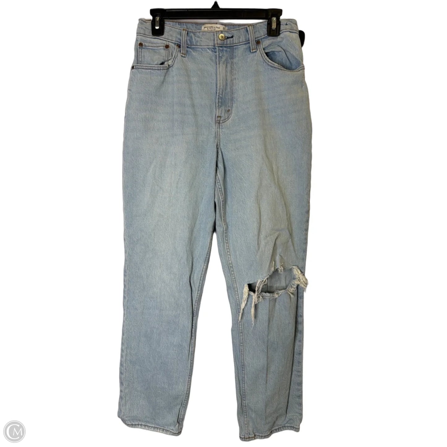 Jeans Straight By Abercrombie And Fitch In Blue Denim, Size: 8