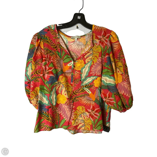 Top Short Sleeve By Gibson And Latimer In Multi-colored, Size: M