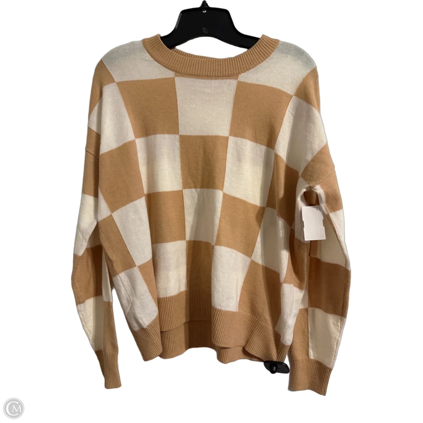 Top Long Sleeve By T Tahari In Checkered Pattern, Size: S