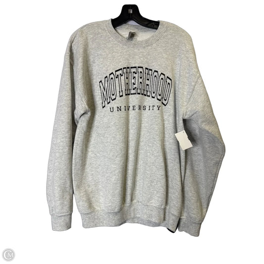 Sweatshirt Crewneck By Gildan In Grey, Size: M