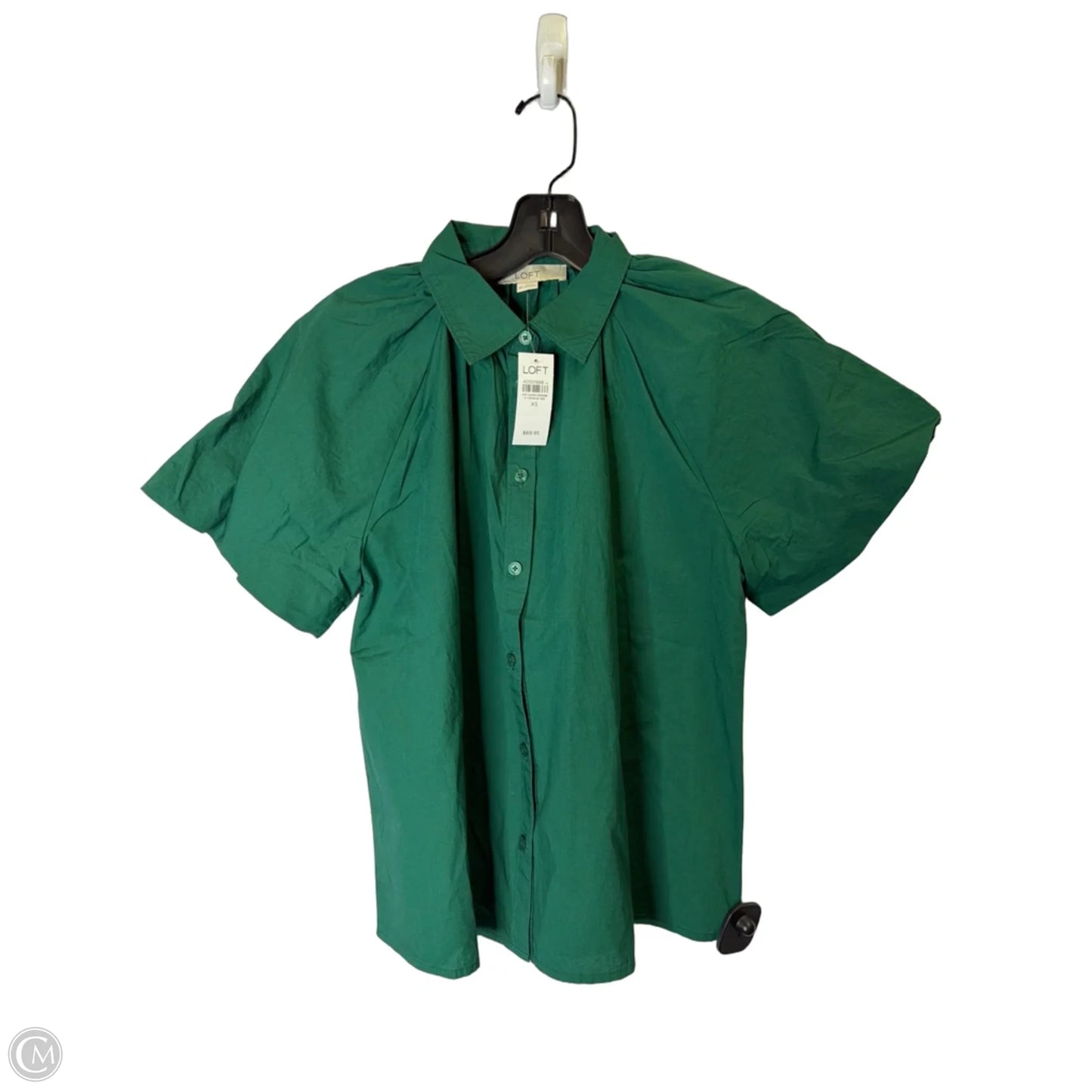 Top Short Sleeve By Loft In Green, Size: Xs